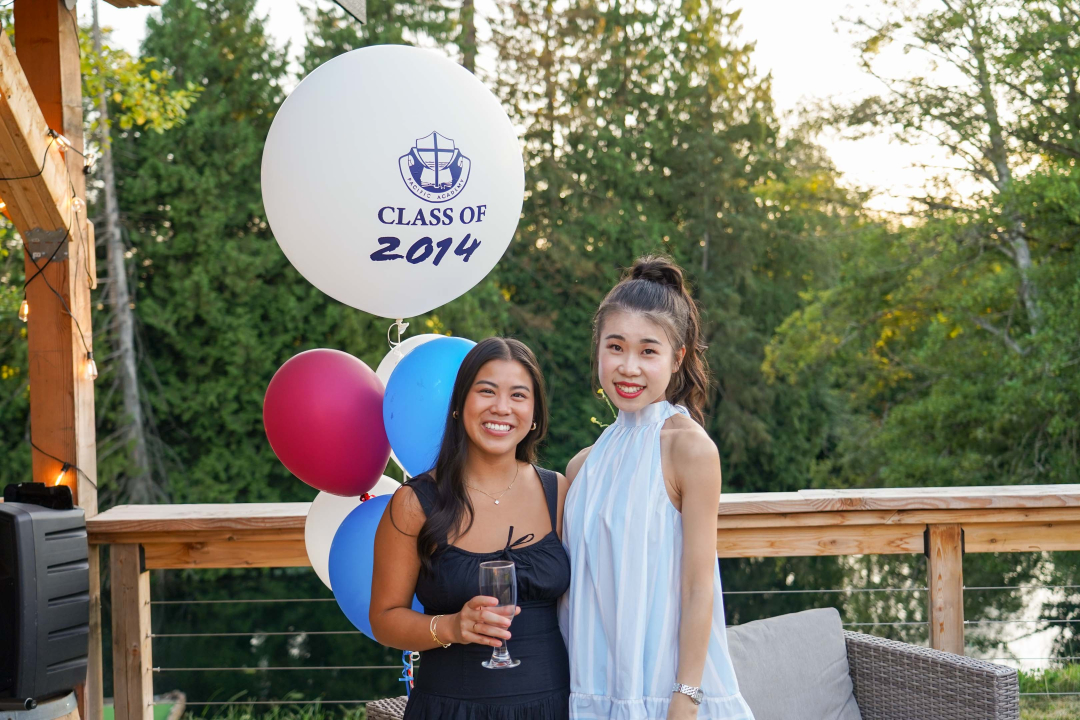 Alums connecting as they celebrate their Class of 2014 Pacific Academy 10-Year Reunion