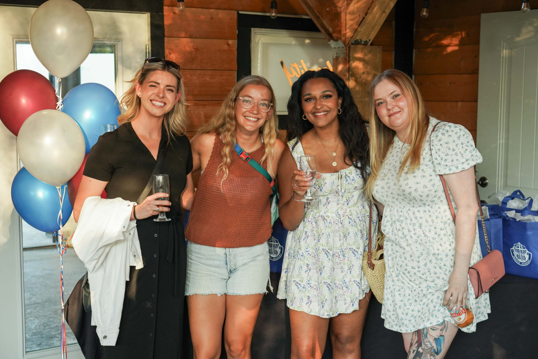 Alums connecting as they celebrate their Class of 2014 Pacific Academy 10-Year Reunion