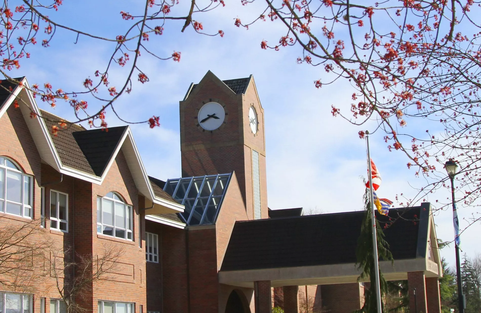 Pacific Academy High School in spring