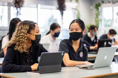 girls in class pacific academy